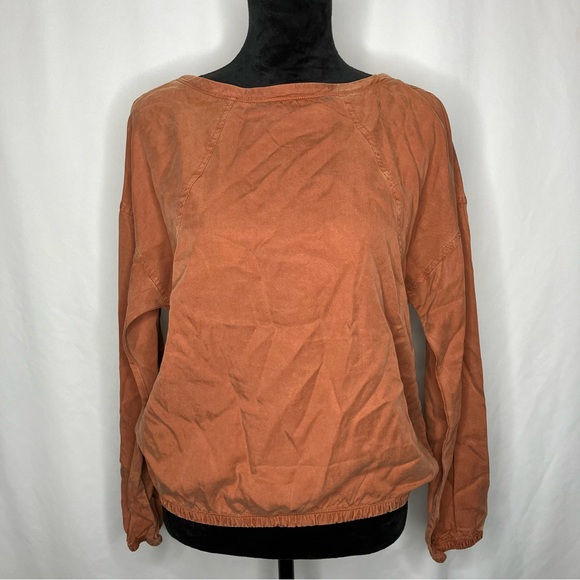 PrAna Lavender Bay Terracotta Long Sleeve Blouse with Cinched Cuffs NWT - Picture 13 of 15
